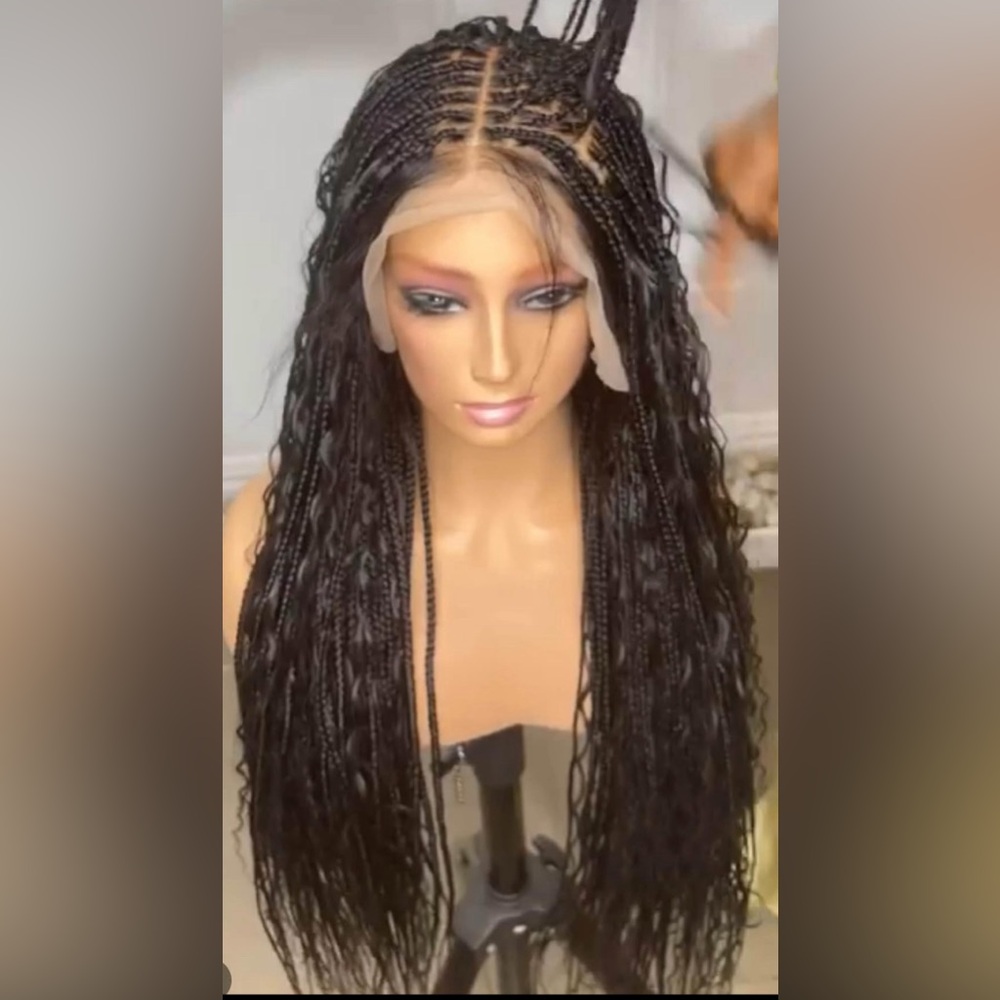 7 rows braided wig cap